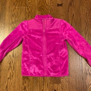 Magenta Fuzzy Full Zip Coat
